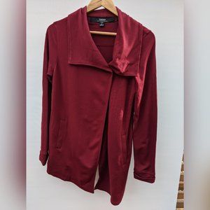 Kensie Red Jersey Knit Swing Jacket size Small